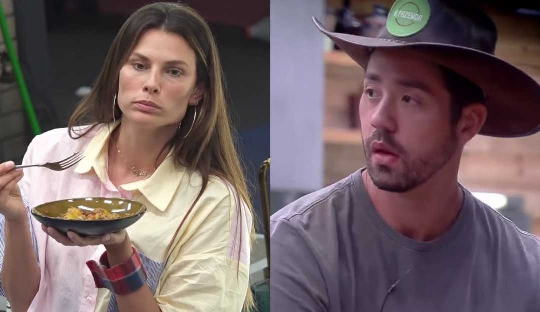 Rico descobre que Dayane rasgou sua jaqueta em ‘A Fazenda 13’