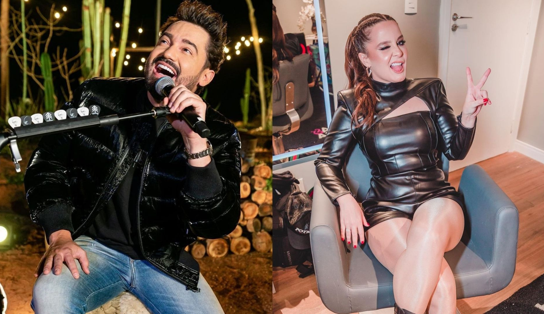 Fernando e Maiara aparecem juntos em festa de casamento após término de noivado