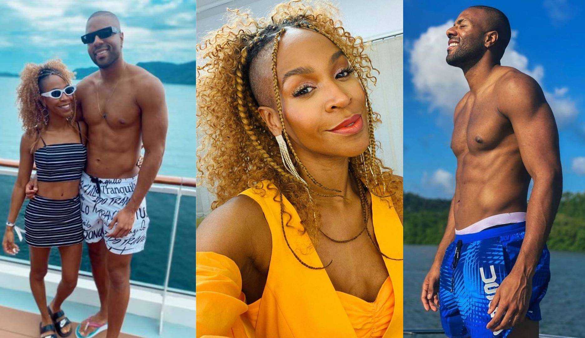 Karol Conká e o namorado, Polidoro Junior, aproveitam Cruzeiro de Alexandre Pires