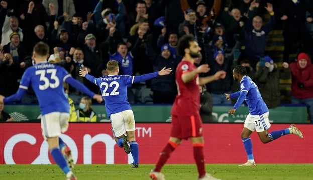 Vice- líder Liverpool perde para o Leicester por 1 a 0