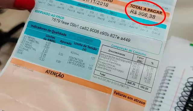 Conta de Energia Elétrica sobe mais que o dobro da inflação em 7 anos