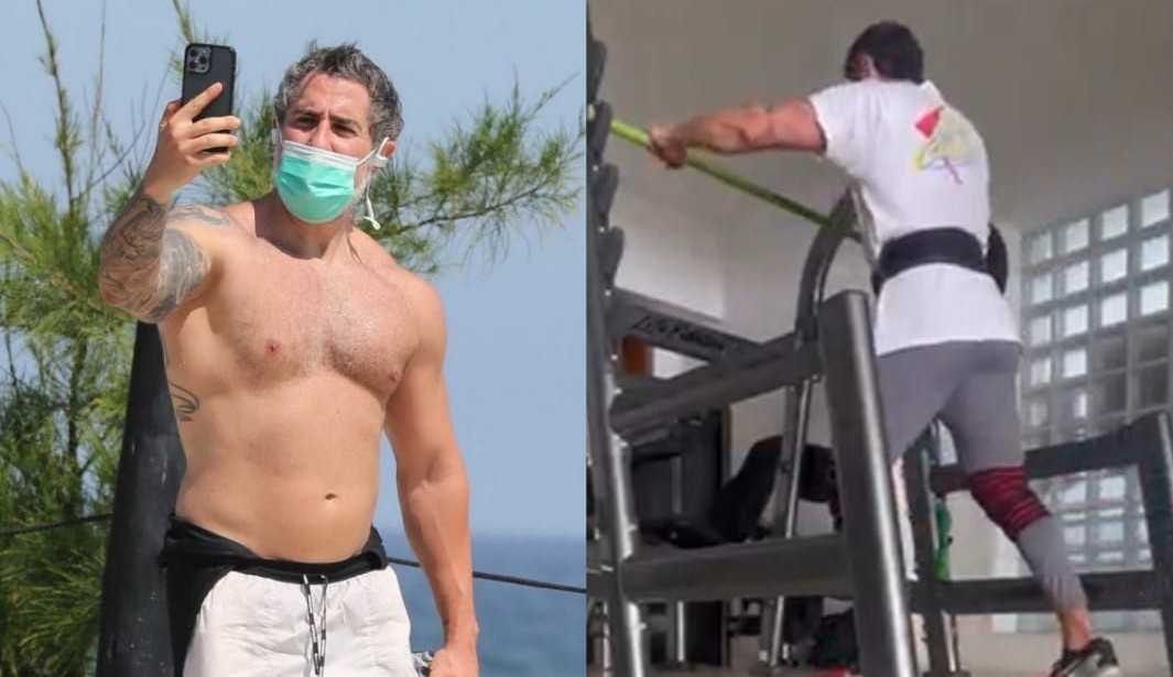 Marcos Mion retoma treinos pesados após flagra: “/Processo de volta pro “/on”/”/