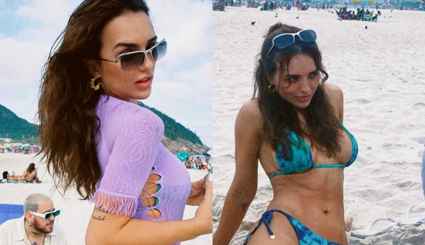 Rafa Kalimann aproveita sol e curte praia do Rio de Janeiro