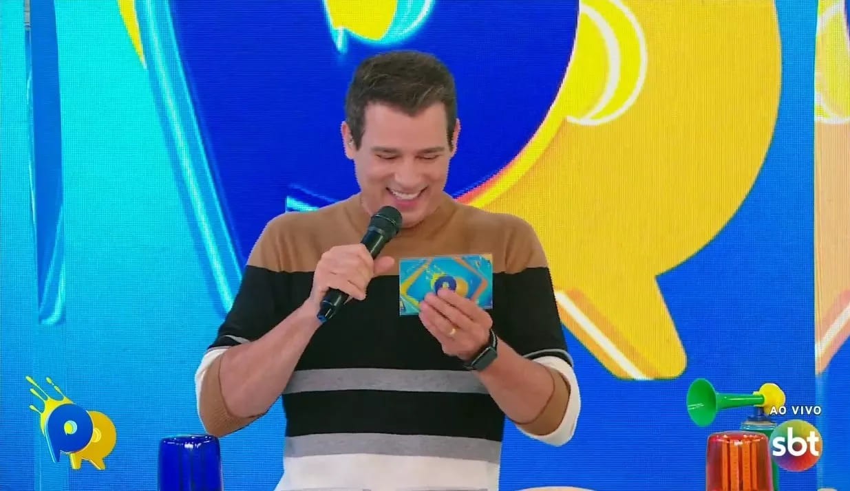 Celso Portiolli volta a comandar o “/Domingo Legal”/ ao vivo, após luta contra câncer