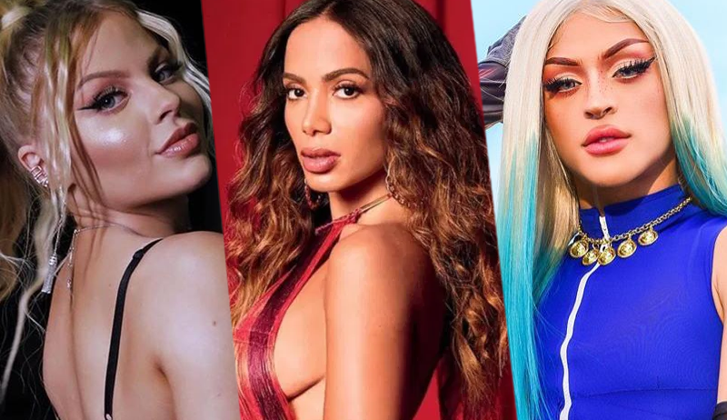 Anitta, Pabllo Vittar e Luísa Sonza mostram caracterização para novo videoclipe