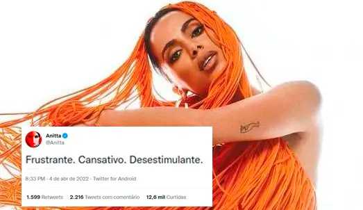 Anitta se revolta após polêmica com entrevista
