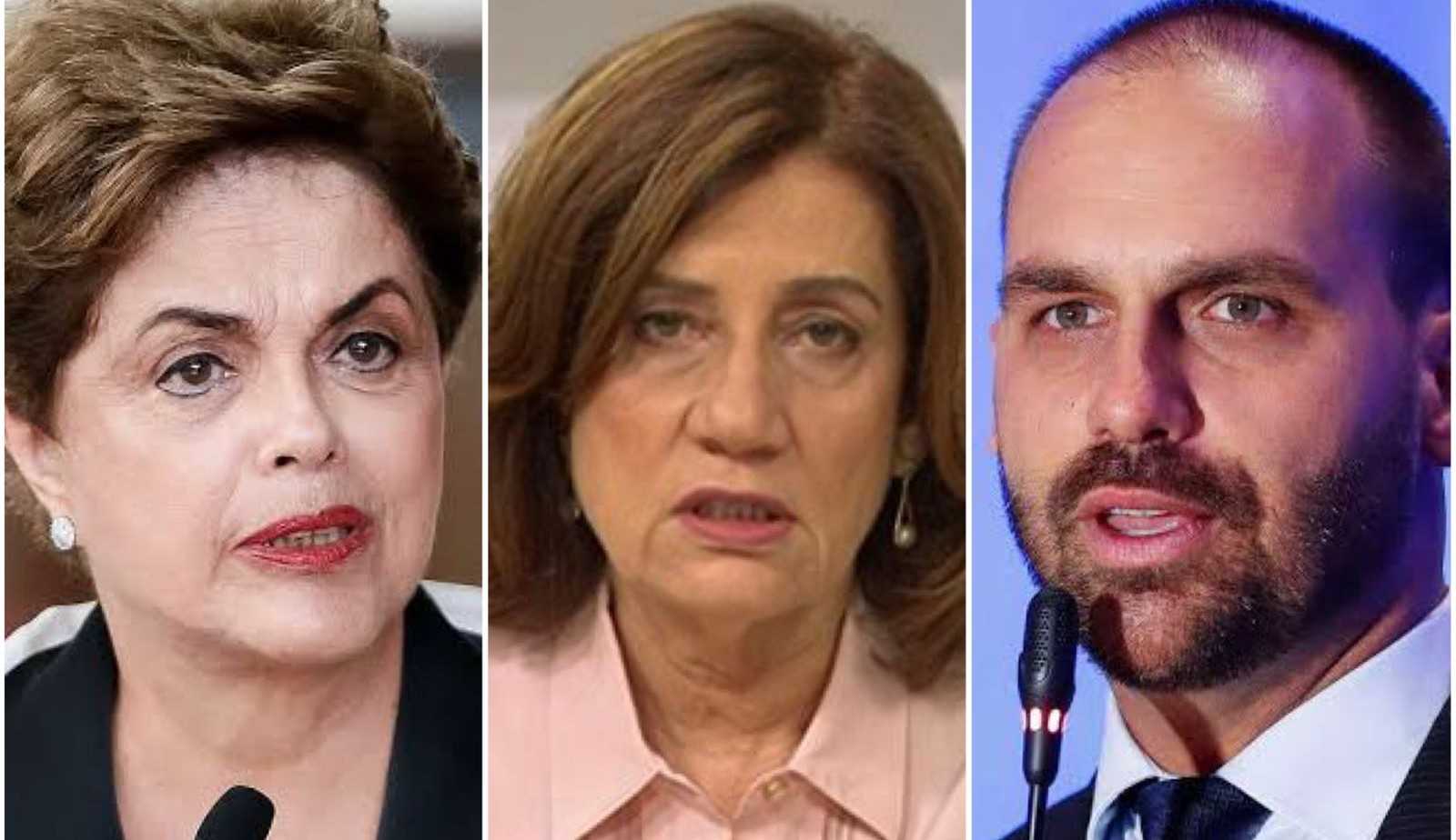 Dilma Rousseff comenta sobre ataque de Eduardo Bolsonaro à Miriam Leitão