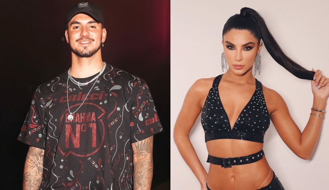 Gabriel Medina beija ex de Kevinho em camarote na Sapucaí