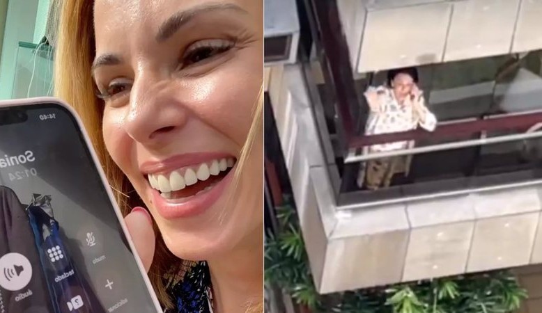 Amor sem distância: De quarentena, Ana Furtado improvisa surpresa pra mãe