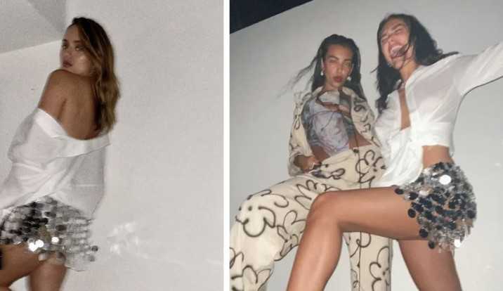 Rafa Kalimann usa saia igual a de Dua lipa e Bruna Marquezine a elogia