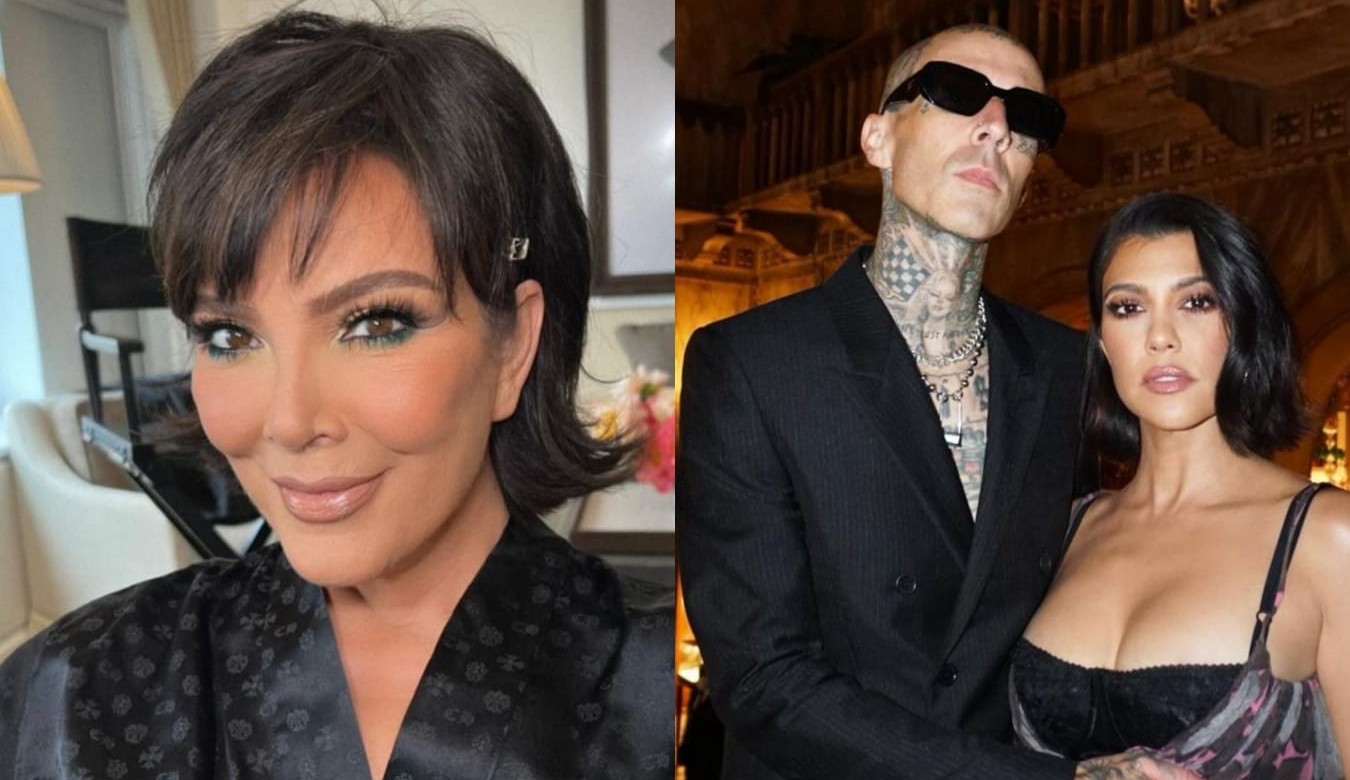 Kris Jenner revela estar proibida de falar sobre casamento de Kourtney e Travis Barker