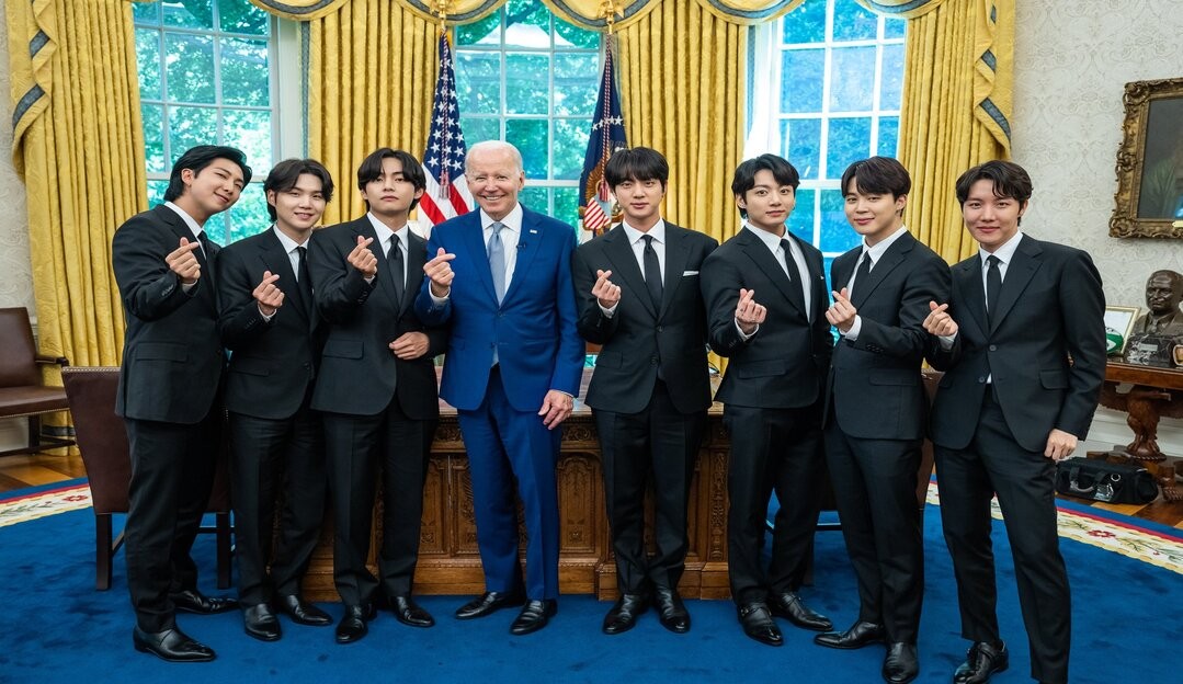 BTS e presidente dos Estados Unidos se encontram