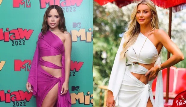 Laura Brito repete look de Ana Paula Siebert