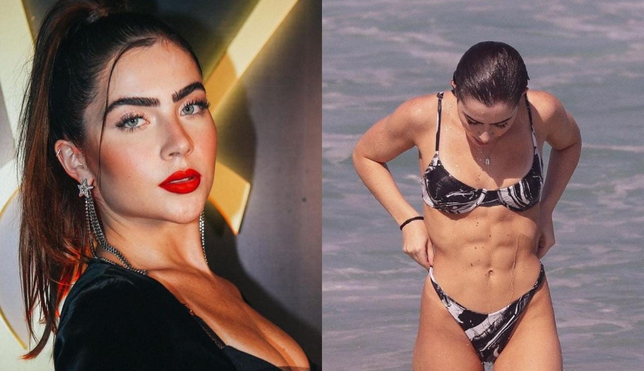 Jade Picon curte dia de praia com amigo no Rio