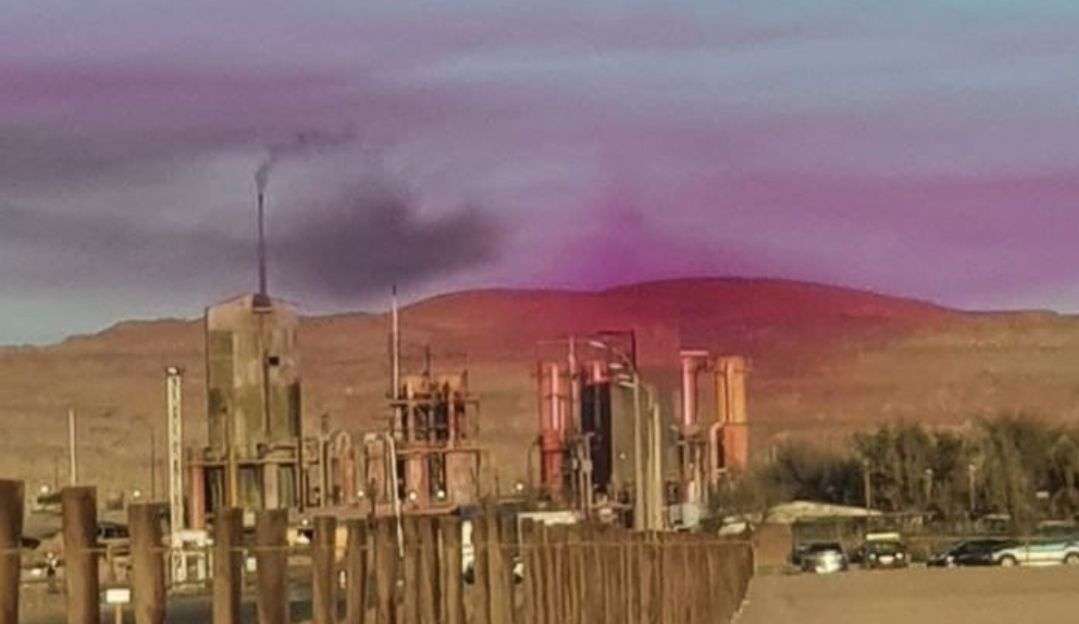 Nuvem roxa surge em uma cidade no Chile e preocupa moradores