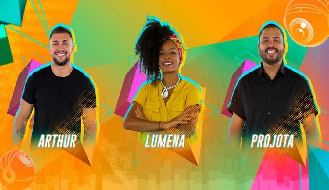 Projota, Lumena e Arthur se enfrentam no quinto paredão do BBB 21