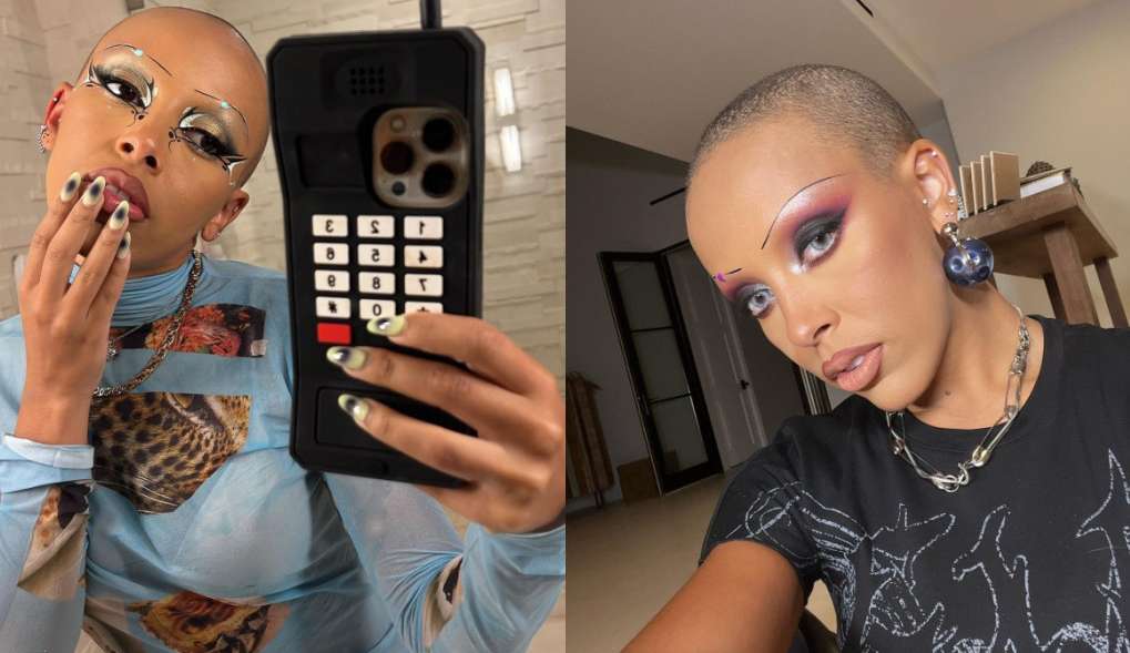 Algumas provas que Doja Cat é especialista em estilizar as sobrancelhas