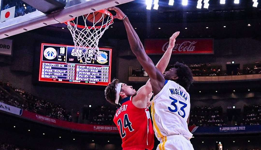 Wiseman brilha na vitória dos Warriors sobre o Wizards pela pré temporada da NBA