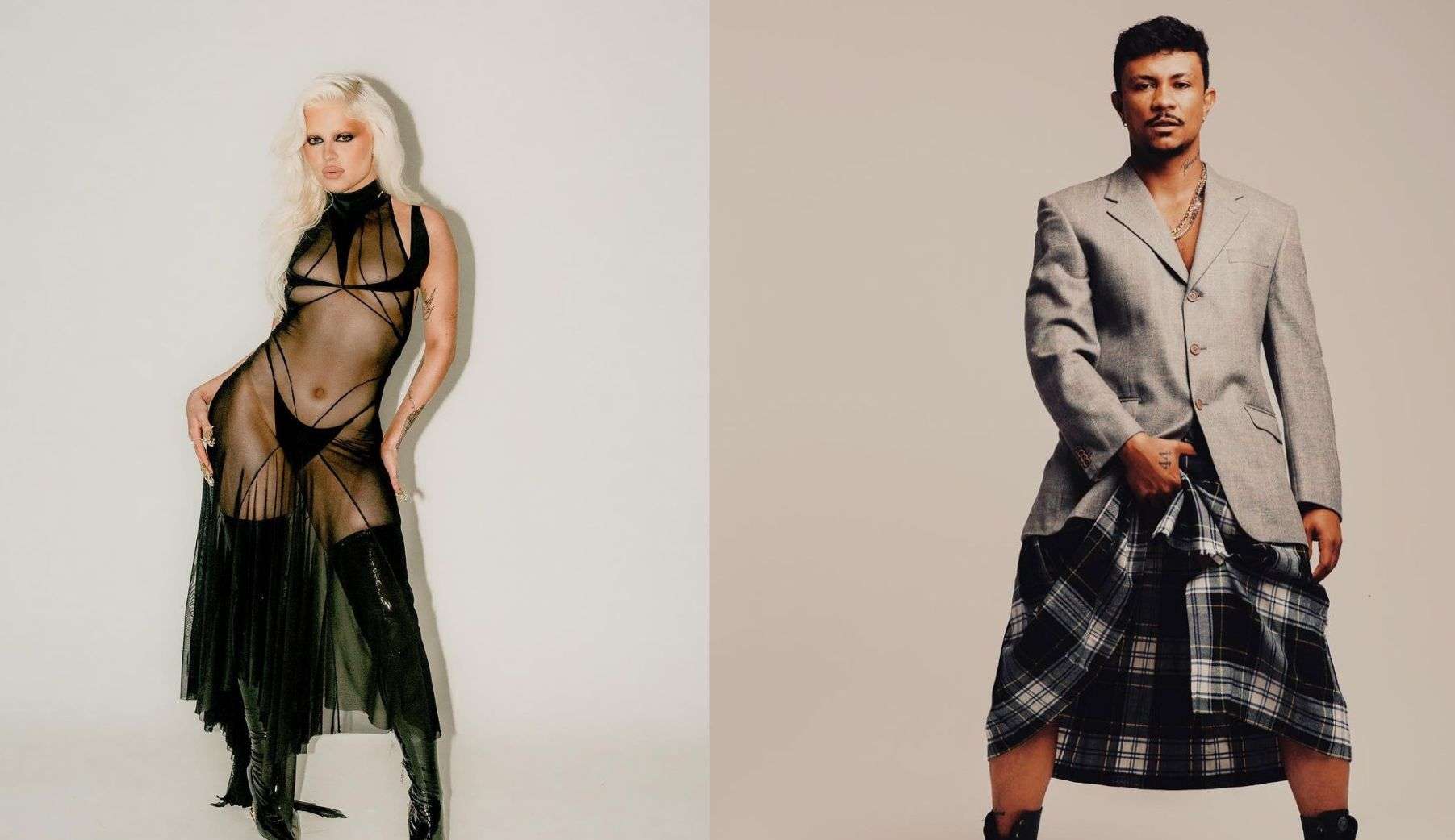 Luísa Sonza e Xamã trocam selinho após se apresentarem juntos no Prêmio Multishow