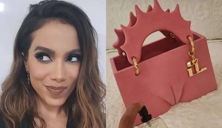 Anitta aparece com uma bolsa artística inusitada de Stef Van Looveren