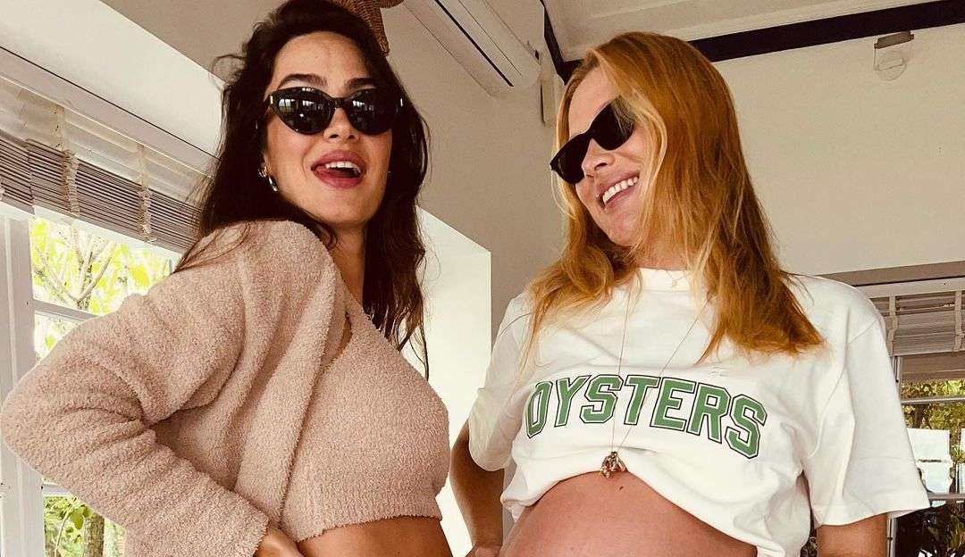 Thaila Ayala posta fotos de gravidez junto de Fiorella Mattheis