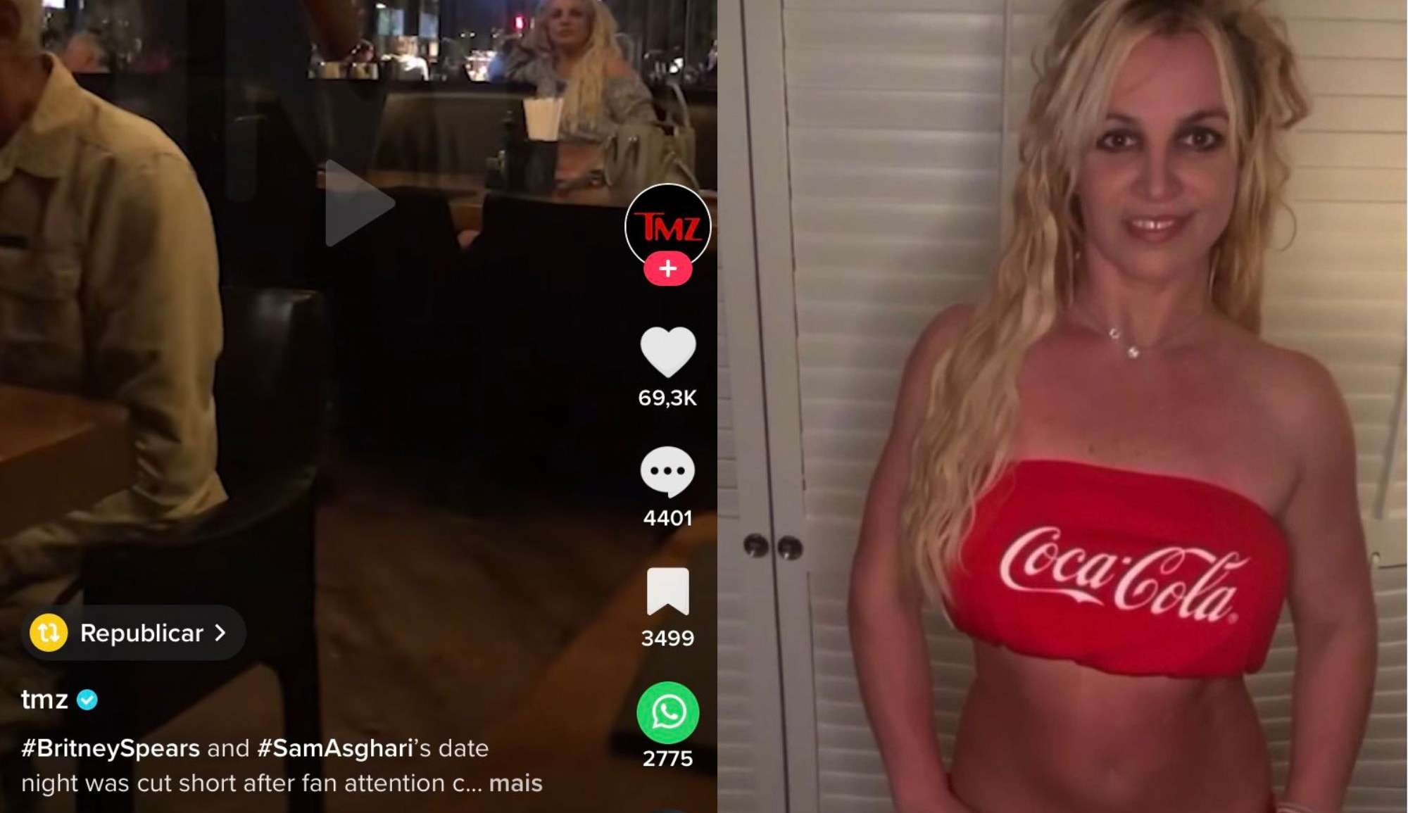 Britney Spears faz post após ter sido gravada em restaurante em uma suposta briga com o marido