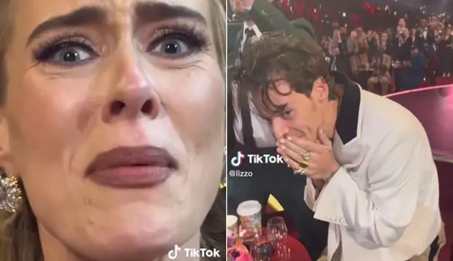Lizzo flagra reação de Adele ao ver Harry Styles ganhando Grammy de ‘Álbum do Ano’