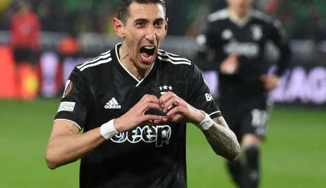 Di María marca Hat-trick e garante a Juventus nas oitavas da Europa League