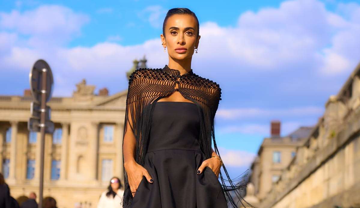 Silvia Braz marca presença no desfile de Valentino