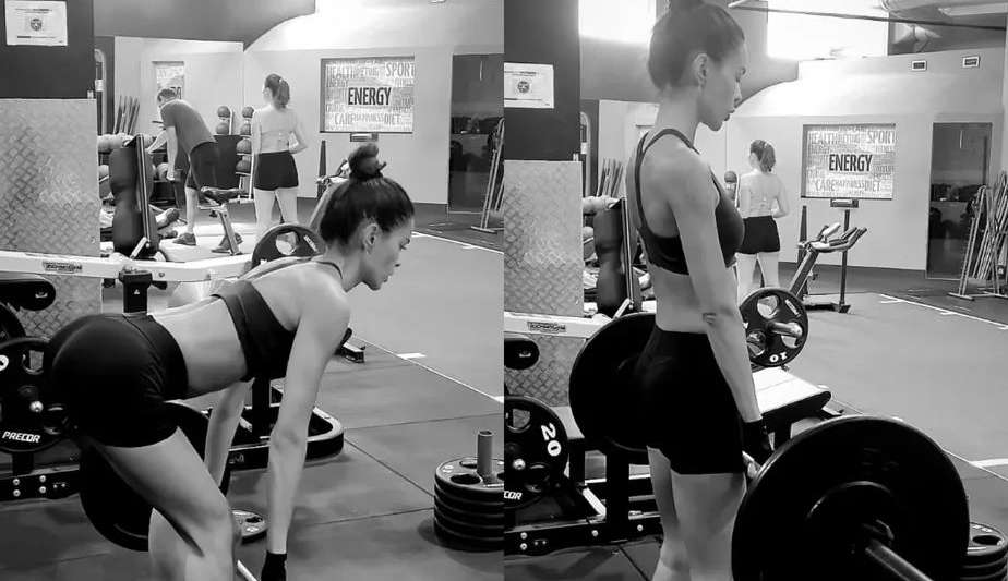 Joana Sanz pega pesado em academia, após visitar Daniel Alves