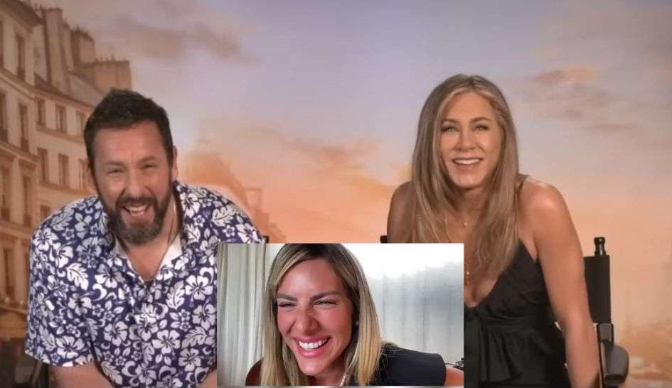 Giovanna Ewbank entrevista Jennifer Aniston e Adam Sandler em divulgação do novo filme
