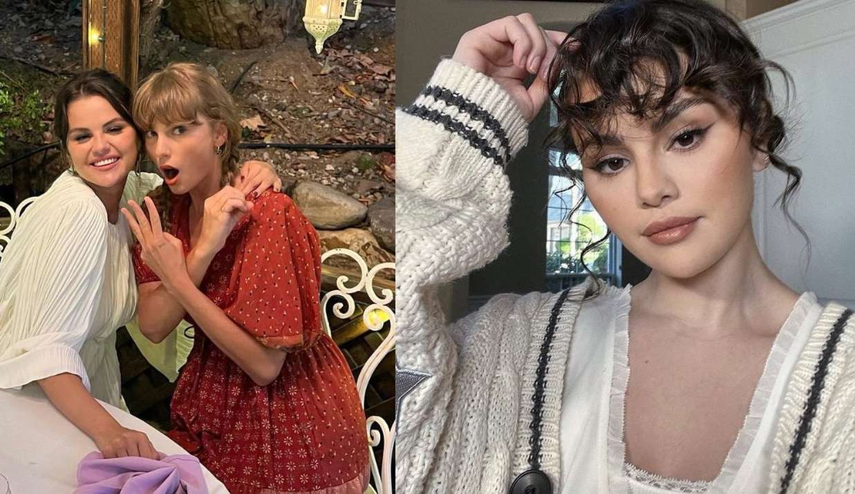 Vestida de “Folklore”, Selena Gomez marca presença em turnê de Taylor Swift