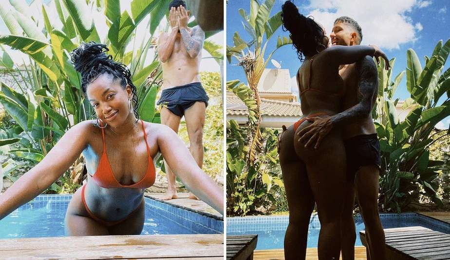 Iza publica fotos com seu namorado com direito a “mão boba”