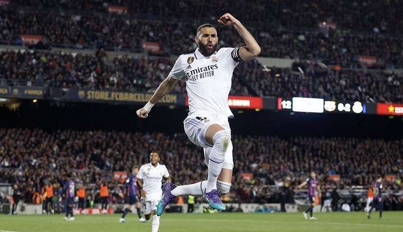 Benzema supera marca de 60 anos no clássico contra o Barcelona