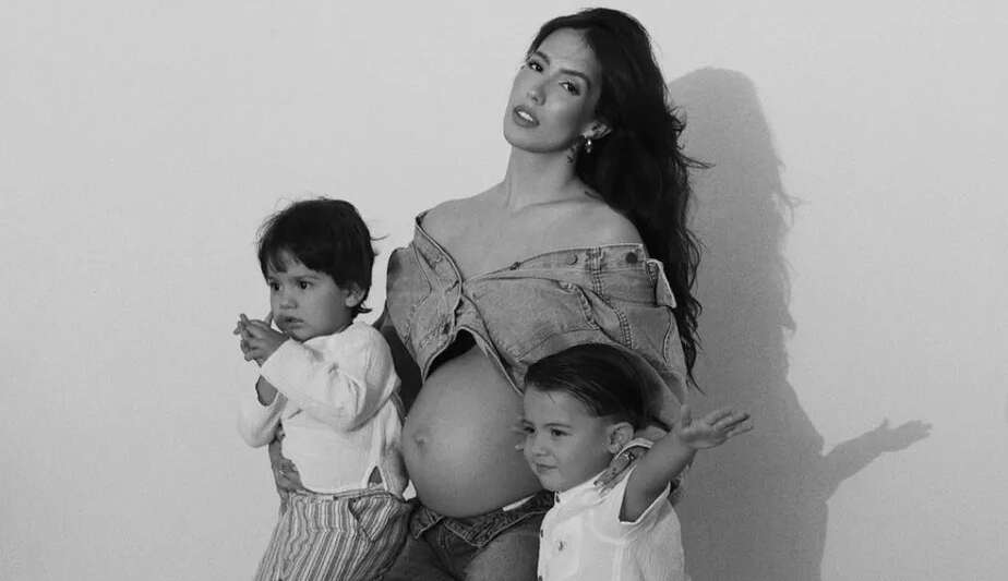 Gabi Brandt faz ensaio e revela o nome do terceiro filho