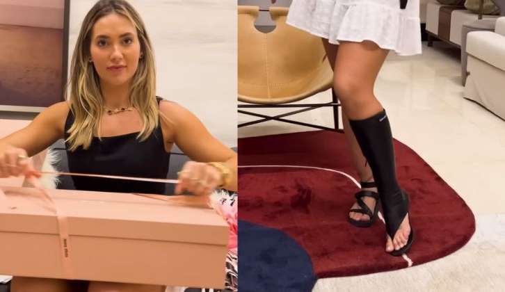 Virginia Fonseca ganha bota-sandália de aniversário da sogra e gera polêmica