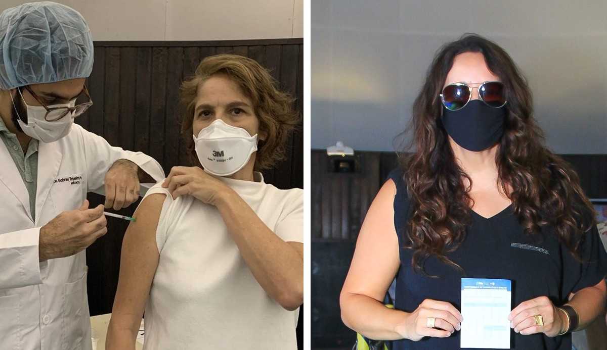 Drica Moraes e Ana Carolina são vacinadas contra a Covid-19
