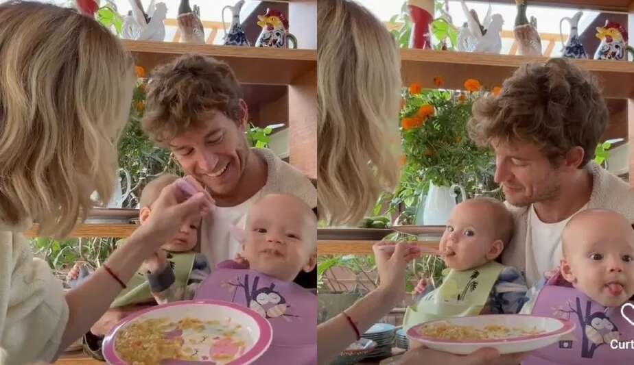 Isa Scherer e Rodrigo Calazans ‘babam’ em vídeo com a primeira palavra do filho