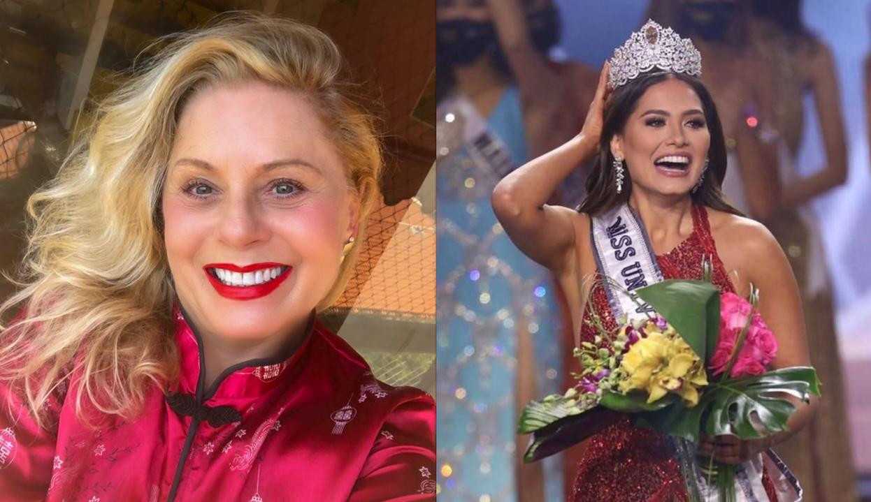 Vera Fischer celebra a vitória da campeã do Miss Universo: