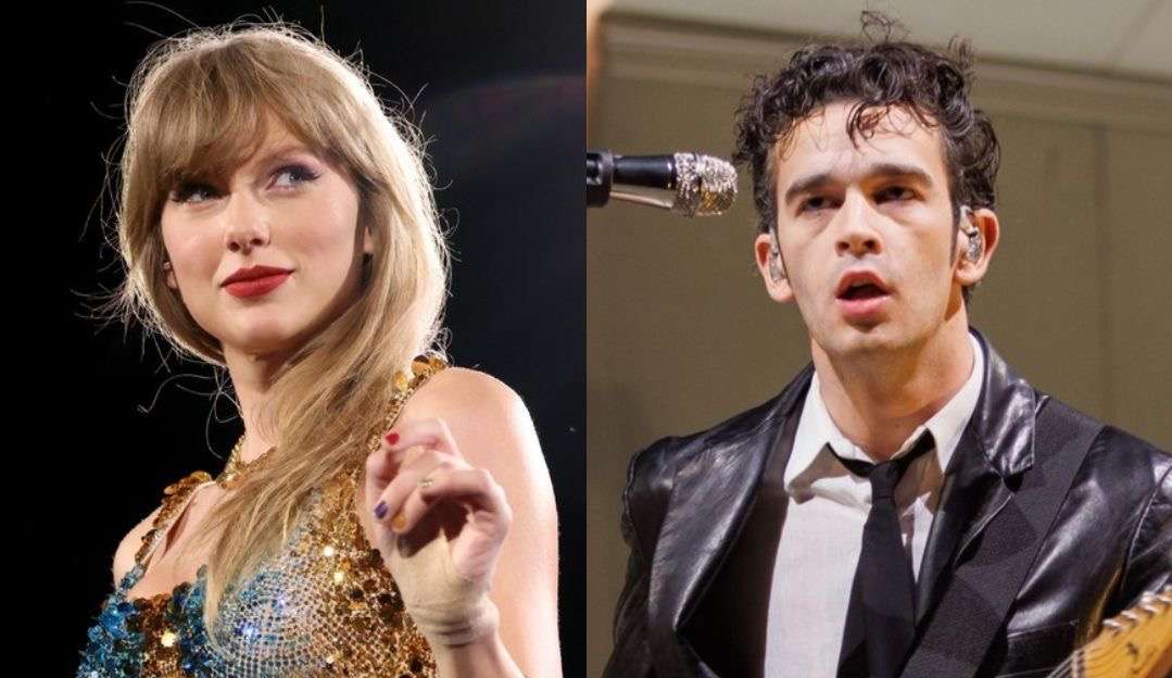 Taylor Swift e Matt Healy são vistos de mãos dadas