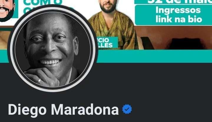 Hacker invade perfil de Maradona nas redes sociais e coloca foto de Pelé