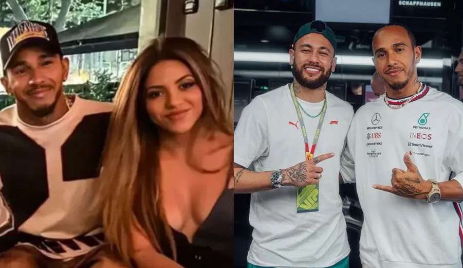 Neymar acompanha Hamilton e Shakira em balada em Barcelona