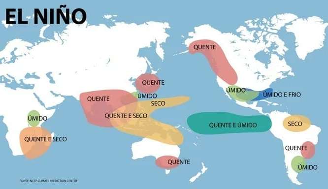 El Niño: Inverno com temperaturas acima da média e chuvas abundantes