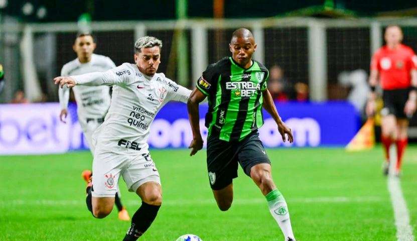 América-MG vence Corinthians e sai na frente no duelo das quartas de final da Copa do Brasil