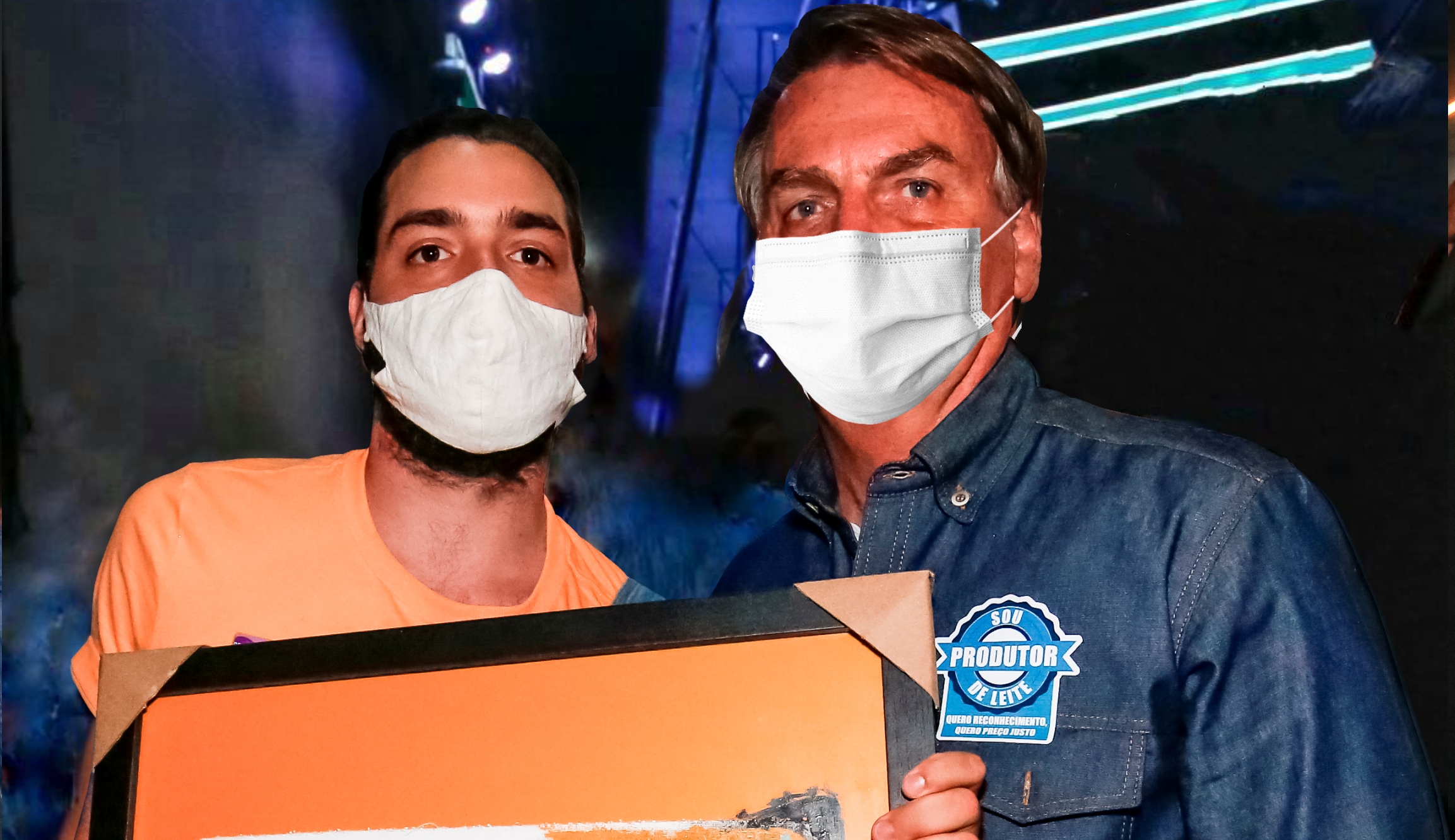 Artista plástico Samuel Caixeta presenteia Presidente com sua obra de arte “Torre Forte”