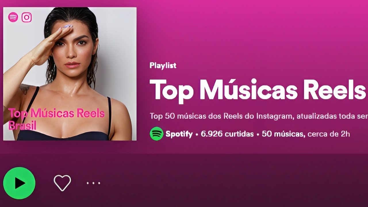 Nova playlist do Spotify reúne músicas do Reels