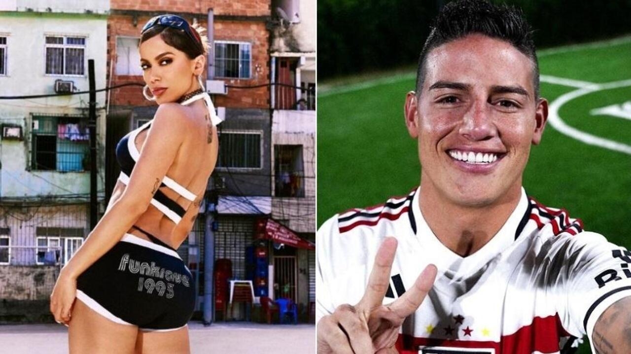 Anitta fica surpresa ao ver postagem de James Rodríguez com a camisa tricolor