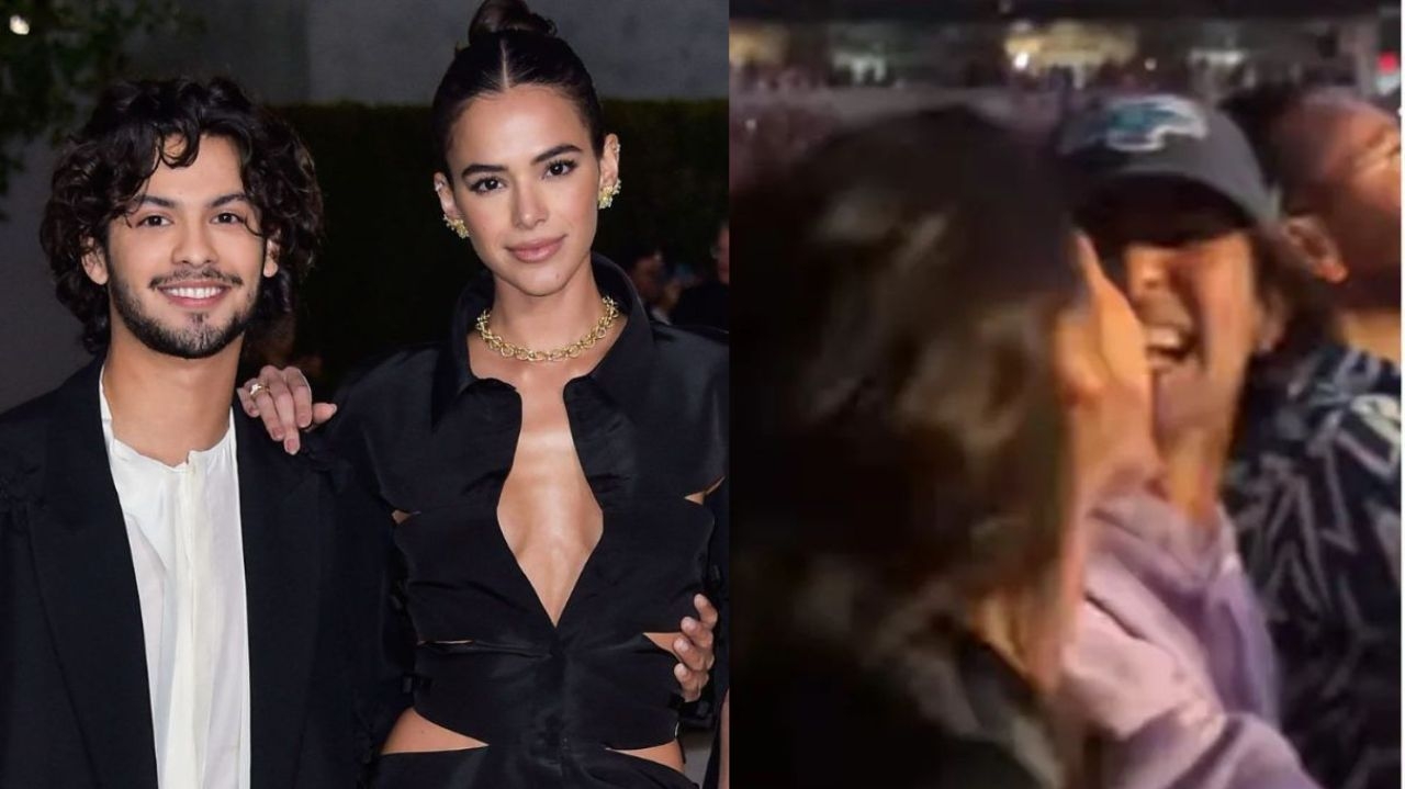 Bruna Marquezine e Xolo Maridueña cantam música romântica se olhando