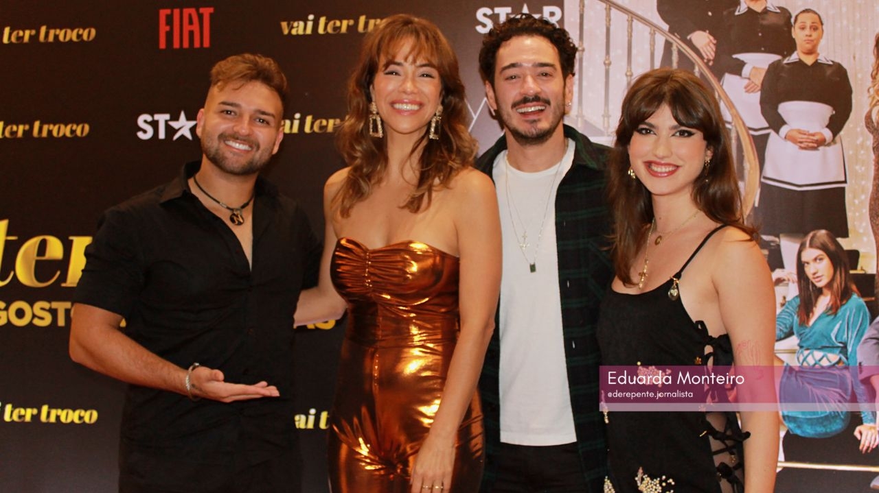 Exclusivo: elenco de “Vai Ter Troco” marca presença na première e conta detalhes de seus personagens