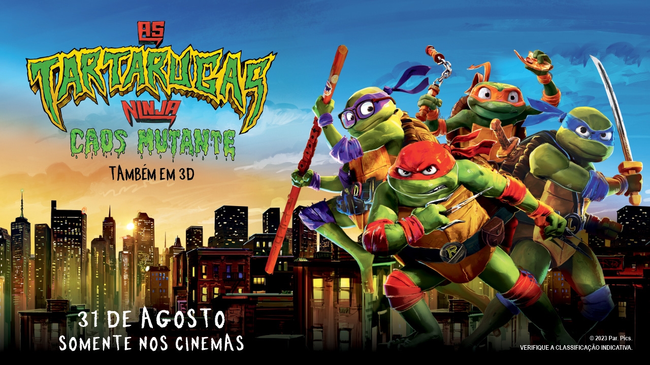 “As Tartarugas Ninja: Caos Mutante” chega amanhã aos cinemas; confira as estreias da semana